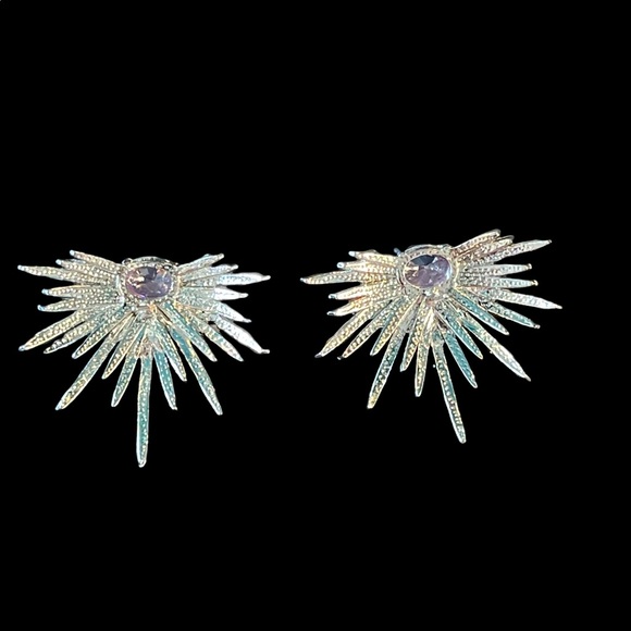 The Kamaly Starburst Zircon Earrings - Picture 6 of 8